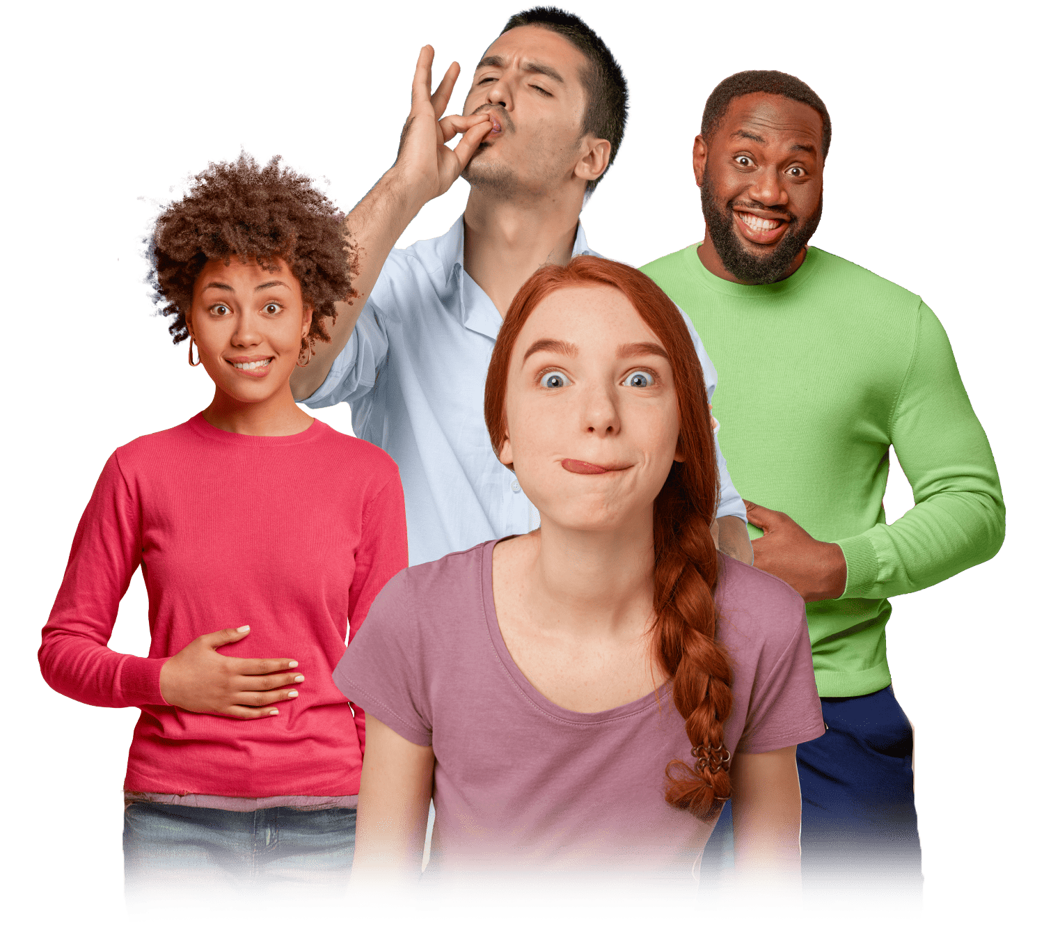 [Grupo de personas disfrutando de la comida]